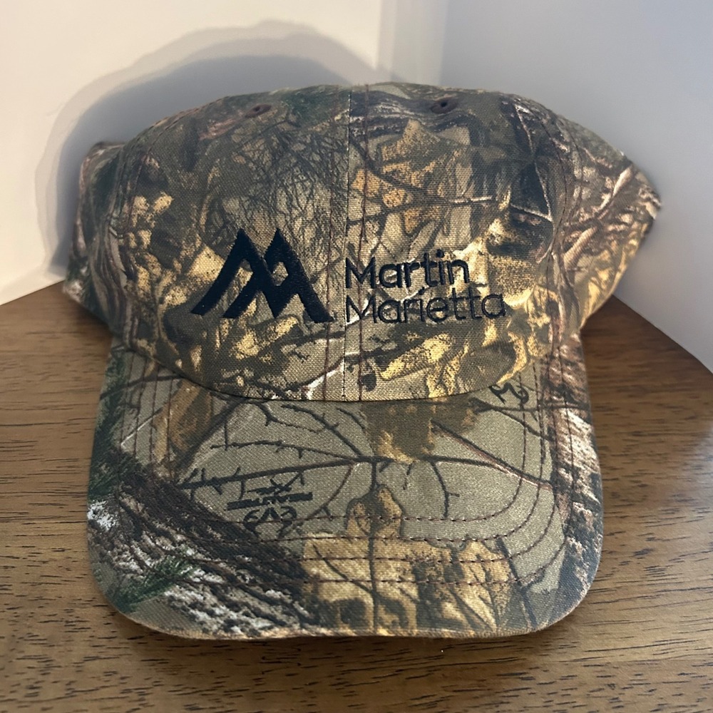 Realtree Hat Men OSFM Camo Martin Marietta Logo Xtra Camouflage Baseball Cap